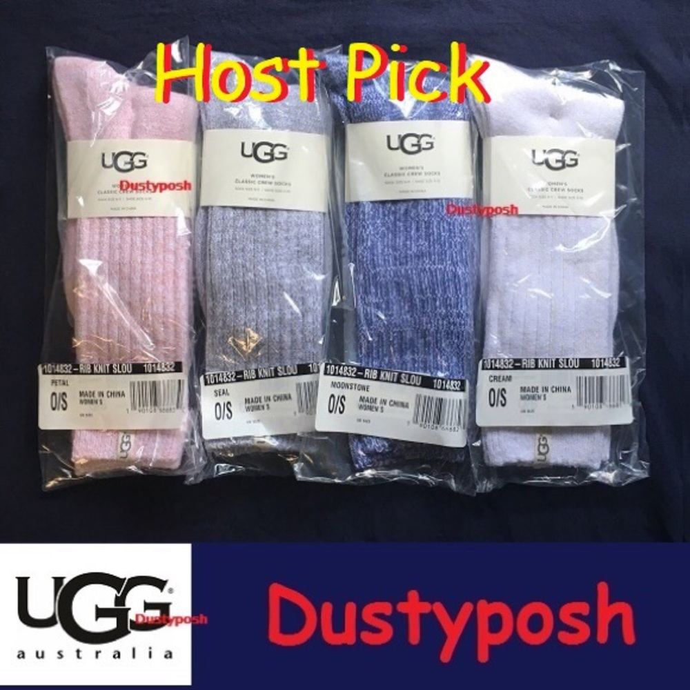 UGG Slouch Crew Socks Boot Blue Pink Grey Brown Green Soft Bed Valentines Gift - Picture 11 of 11